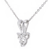 Diamond Pave Triangle Pendant in 9ct White Gold